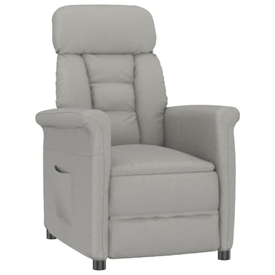 vidaXL Recliner Chair Cream Faux Suede Leather