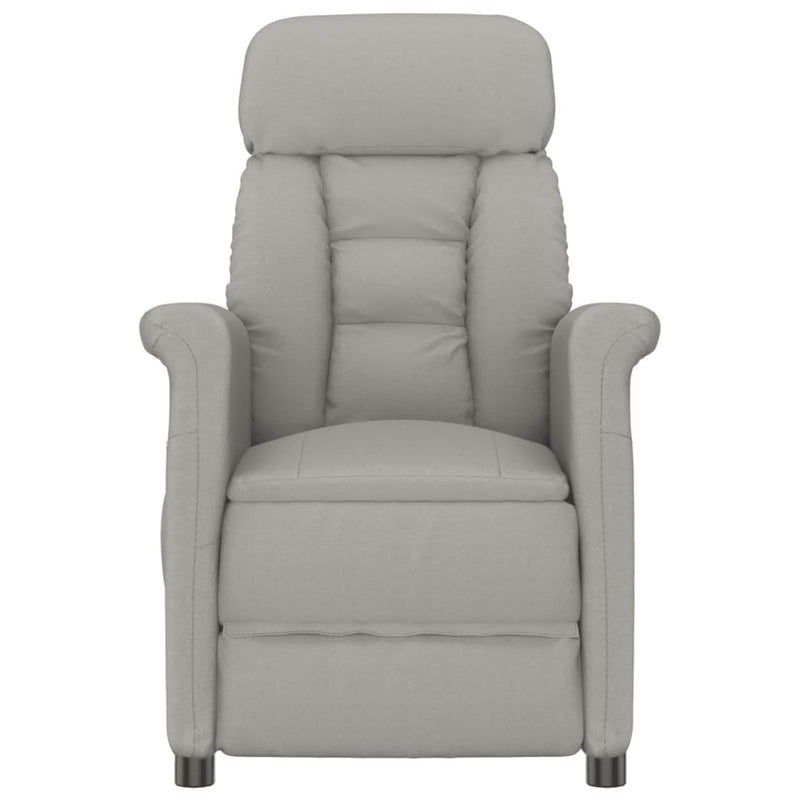 vidaXL Recliner Chair Cream Faux Suede Leather
