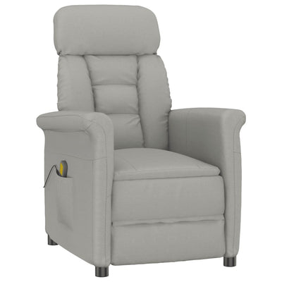 vidaXL Massage Chair Cream Faux Suede Leather