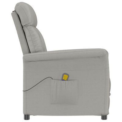 vidaXL Massage Chair Cream Faux Suede Leather