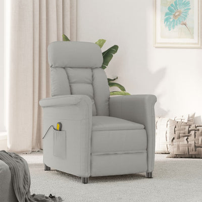 vidaXL Massage Chair Cream Faux Suede Leather