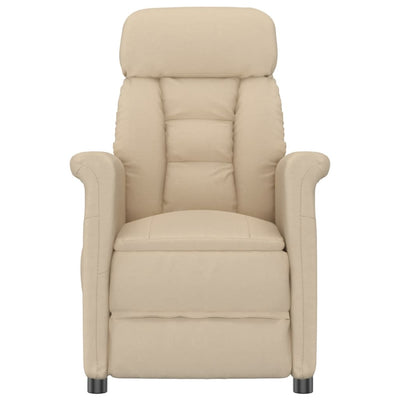 vidaXL Massage Chair Cream Faux Suede Leather