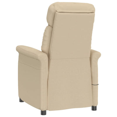 vidaXL Massage Chair Cream Faux Suede Leather