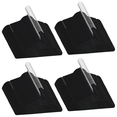 vidaXL 50 pcs Clothes Hanger Set Anti-slip Black Velvet