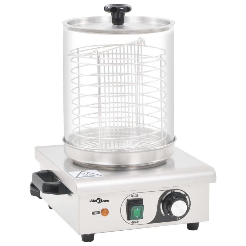 vidaXL Hot Dog Warmer Stainless Steel 450 W