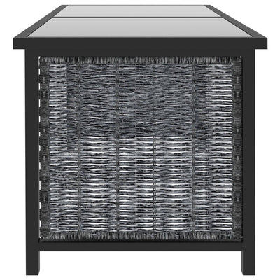 vidaXL 8 Piece Garden Lounge Set with Cushions Poly Rattan Anthracite