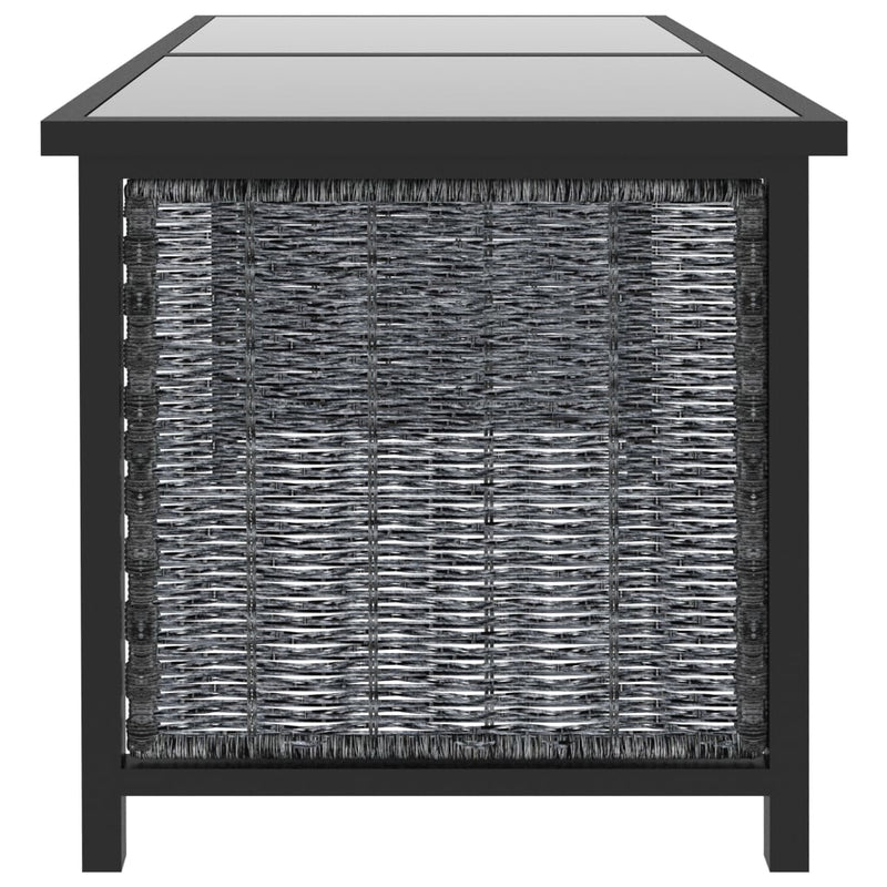 vidaXL 8 Piece Garden Lounge Set with Cushions Poly Rattan Anthracite