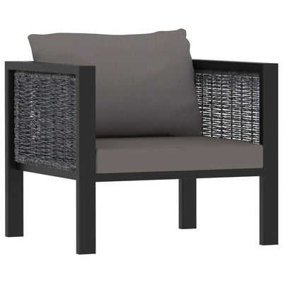 vidaXL 8 Piece Garden Lounge Set with Cushions Poly Rattan Anthracite