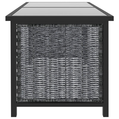 vidaXL 8 Piece Garden Lounge Set with Cushions Poly Rattan Anthracite