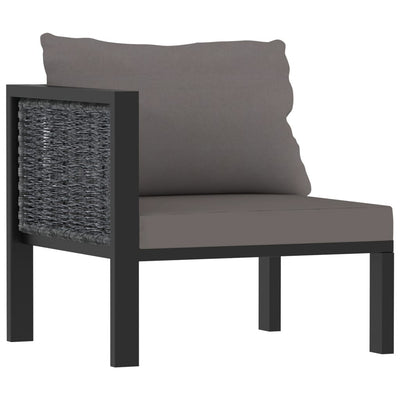 vidaXL 8 Piece Garden Lounge Set with Cushions Poly Rattan Anthracite