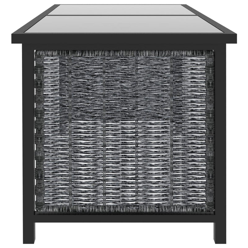 vidaXL 8 Piece Garden Lounge Set with Cushions Poly Rattan Anthracite