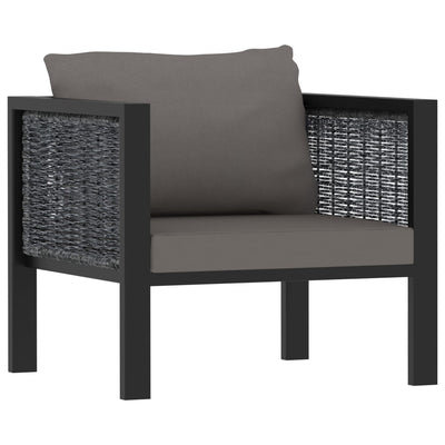 vidaXL 8 Piece Garden Lounge Set with Cushions Poly Rattan Anthracite