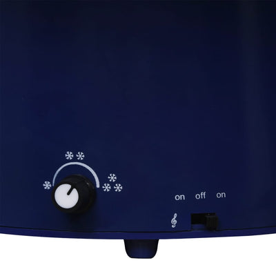 vidaXL Snowing Christmas Tree with Umbrella Base Blue 75 cm PVC