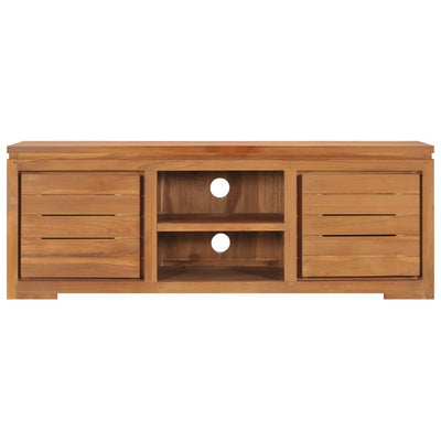 vidaXL TV Cabinet 110x30x40 cm Solid Teak Wood