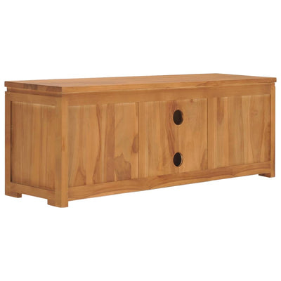 vidaXL TV Cabinet 110x30x40 cm Solid Teak Wood