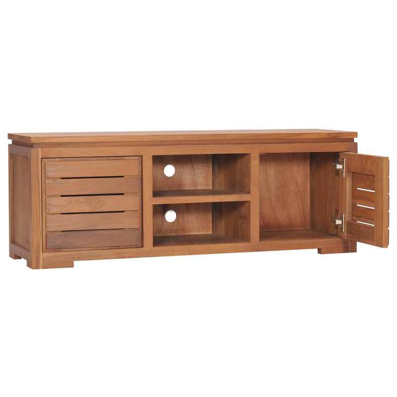 vidaXL TV Cabinet 110x30x40 cm Solid Teak Wood