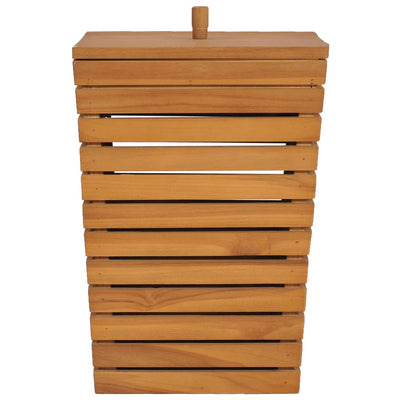 vidaXL Laundry Basket 30x30x45 cm Solid Teak Wood