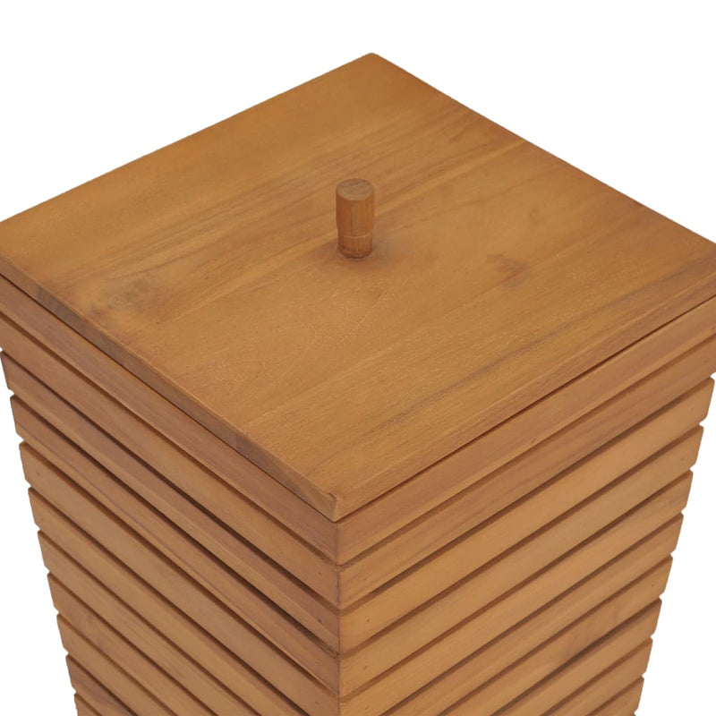 vidaXL Laundry Basket 30x30x45 cm Solid Teak Wood