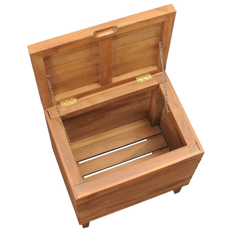 vidaXL Laundry Basket 40x30x45 cm Solid Teak Wood