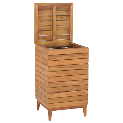vidaXL Laundry Basket 40x30x45 cm Solid Teak Wood