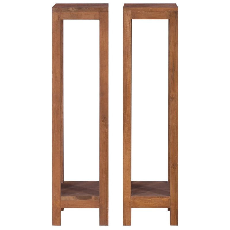 vidaXL Plant Stands 3 pcs Solid Teak Wood