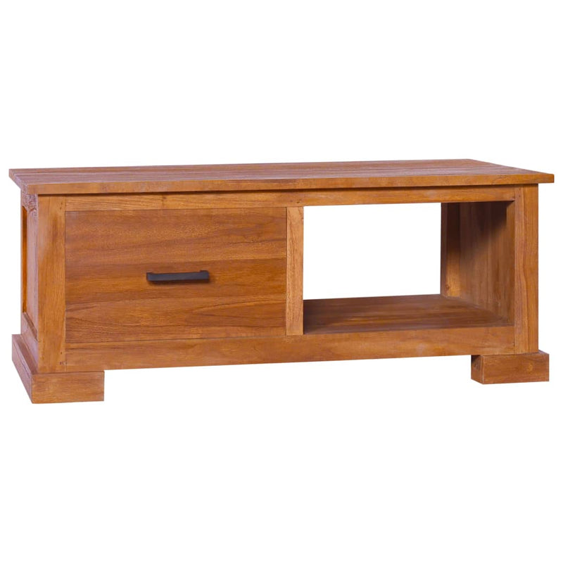 vidaXL TV Cabinet 112x30x37 cm Solid Teak Wood