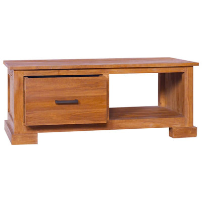 vidaXL TV Cabinet 112x30x37 cm Solid Teak Wood