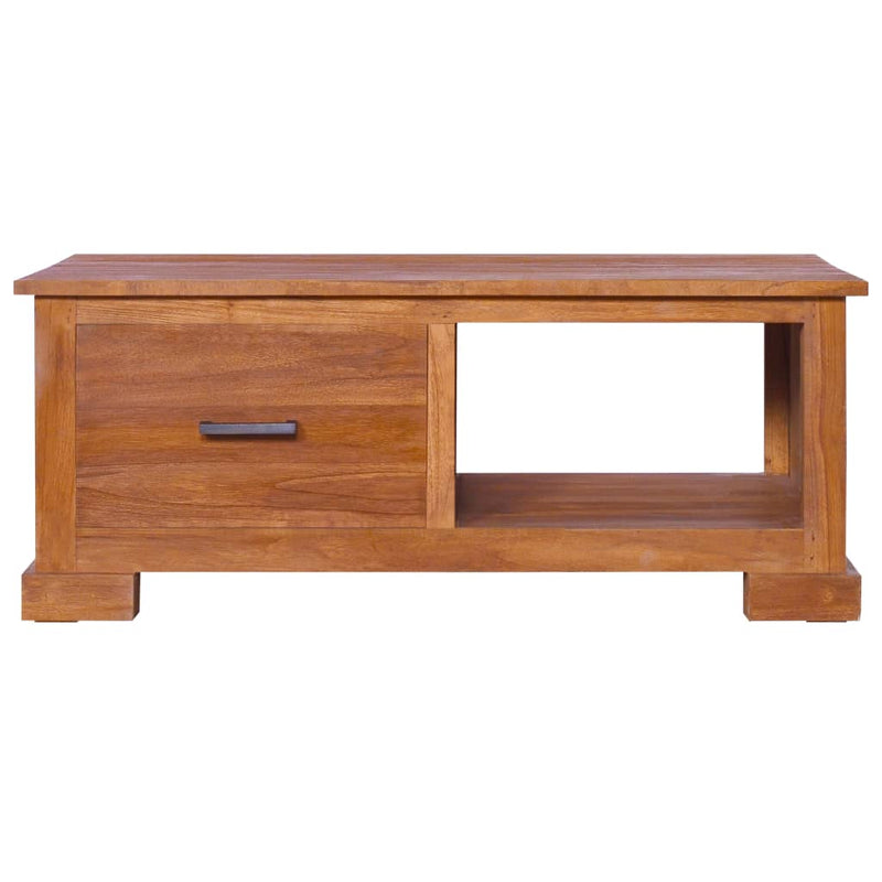 vidaXL TV Cabinet 112x30x37 cm Solid Teak Wood