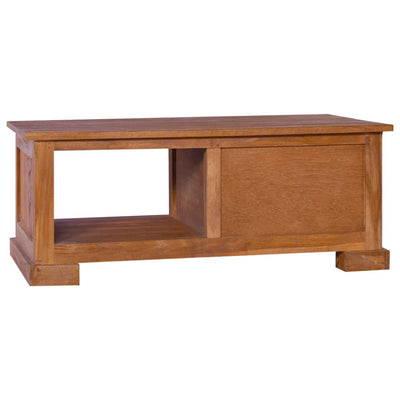 vidaXL TV Cabinet 112x30x37 cm Solid Teak Wood