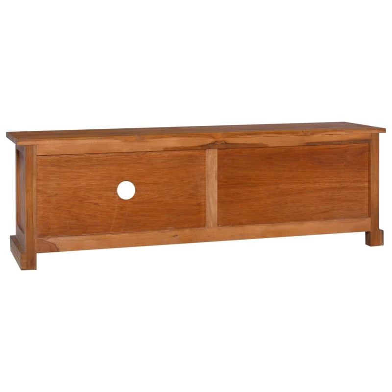 vidaXL TV Cabinet 112x30x37 cm Solid Teak Wood