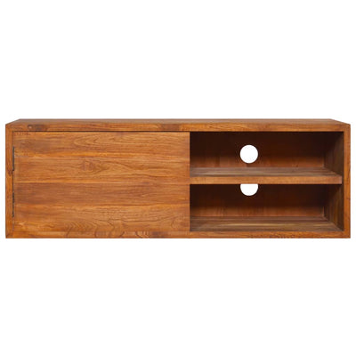 vidaXL Wall-mounted TV Cabinet 90x30x30 cm Solid Teak Wood