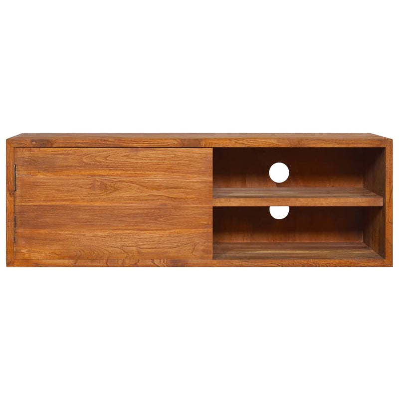 vidaXL Wall-mounted TV Cabinet 90x30x30 cm Solid Teak Wood