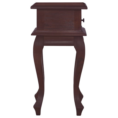 vidaXL Bedside Table Light Black Coffee 35x30x60cm Solid Mahogany Wood