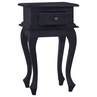 vidaXL Bedside Table Light Black Coffee 35x30x60cm Solid Mahogany Wood