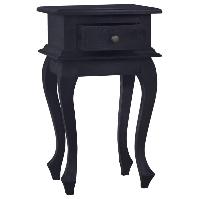 vidaXL Bedside Table Light Black Coffee 35x30x60cm Solid Mahogany Wood