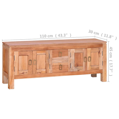 vidaXL TV Cabinet 110x30x45 cm Solid Mahogany Wood