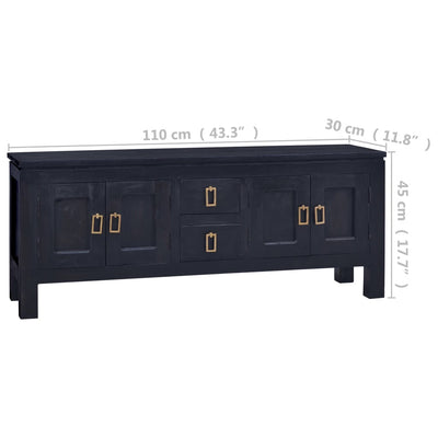 vidaXL TV Cabinet 110x30x45 cm Solid Mahogany Wood