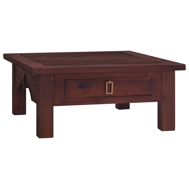 vidaXL Coffee Table Classical Brown 68x68x30 cm Solid Mahogany Wood