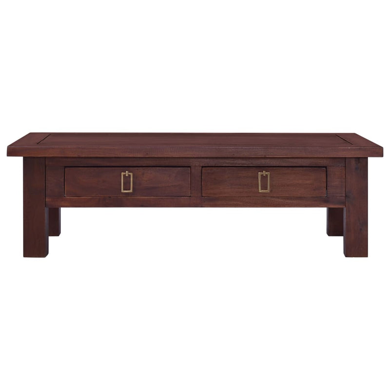 vidaXL Coffee Table Classical Brown 100x50x30 cm Solid Mahogany Wood