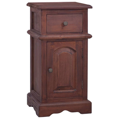 vidaXL Bedside Cabinet Light Black Coffee Solid Mahogany Wood