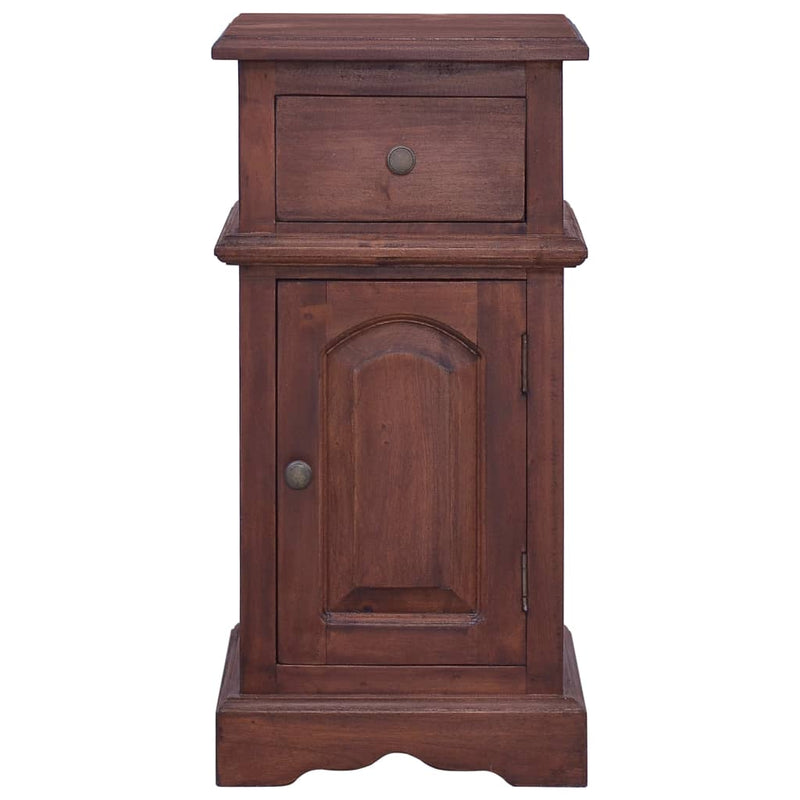 vidaXL Bedside Cabinet Light Black Coffee Solid Mahogany Wood