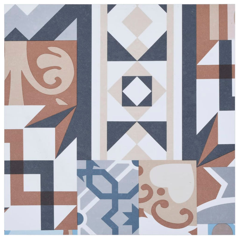 vidaXL PVC Flooring Plank Self-adhesive 5.11 m² Wood Structure Brown