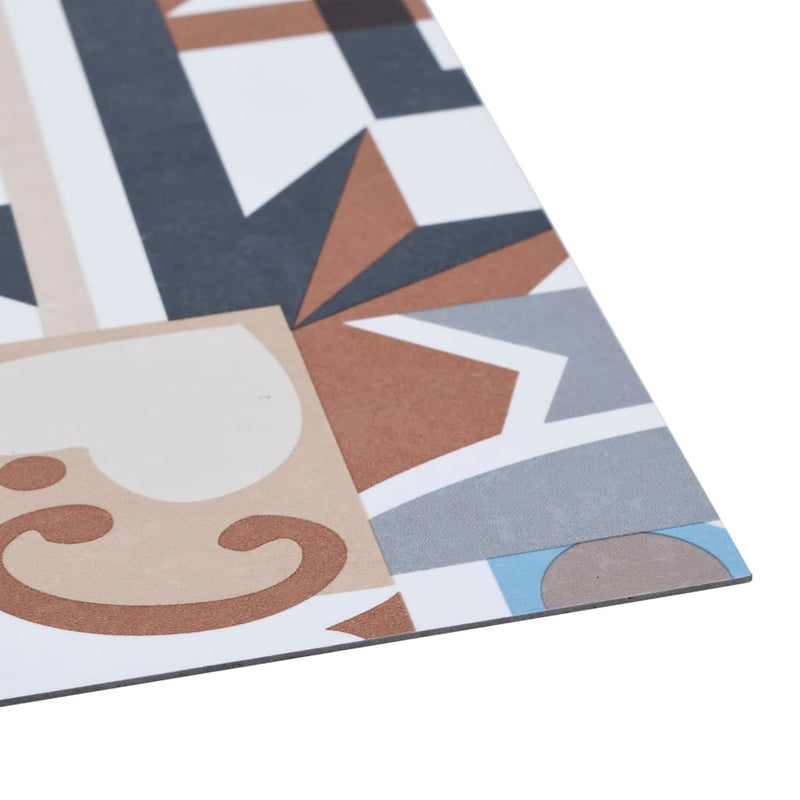 vidaXL PVC Flooring Plank Self-adhesive 5.11 m² Wood Structure Brown