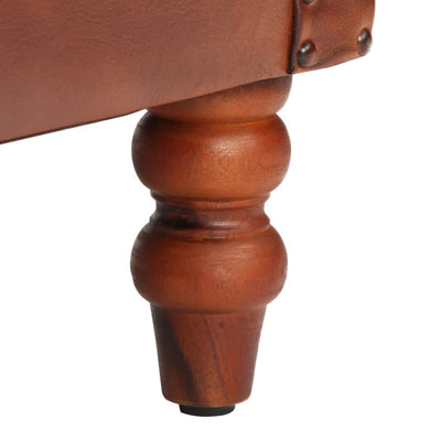 vidaXL Armchair Black Real Goat Leather