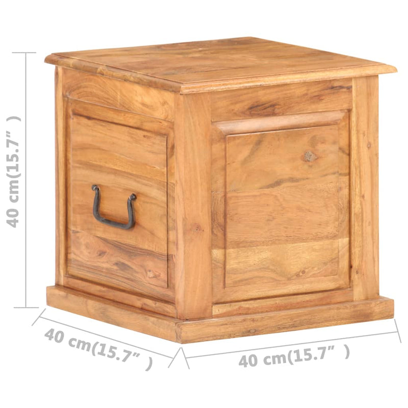 vidaXL Chest 40x40x40 cm Solid Acacia Wood