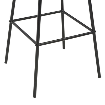 vidaXL Bar Stools 4 pcs Black Solid Pinewood and Steel