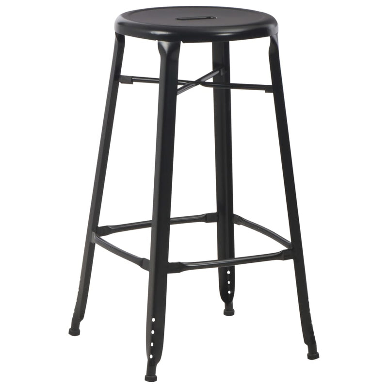 vidaXL Bar Stools 4 pcs Black Steel