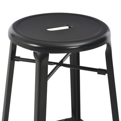 vidaXL Bar Stools 4 pcs Black Steel