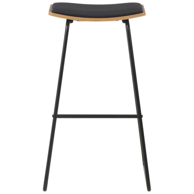vidaXL Bar Stools 6 pcs Black Faux Leather