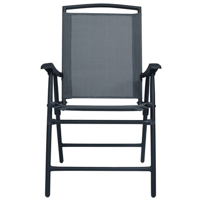 vidaXL 3 Piece Bistro Set Grey Steel